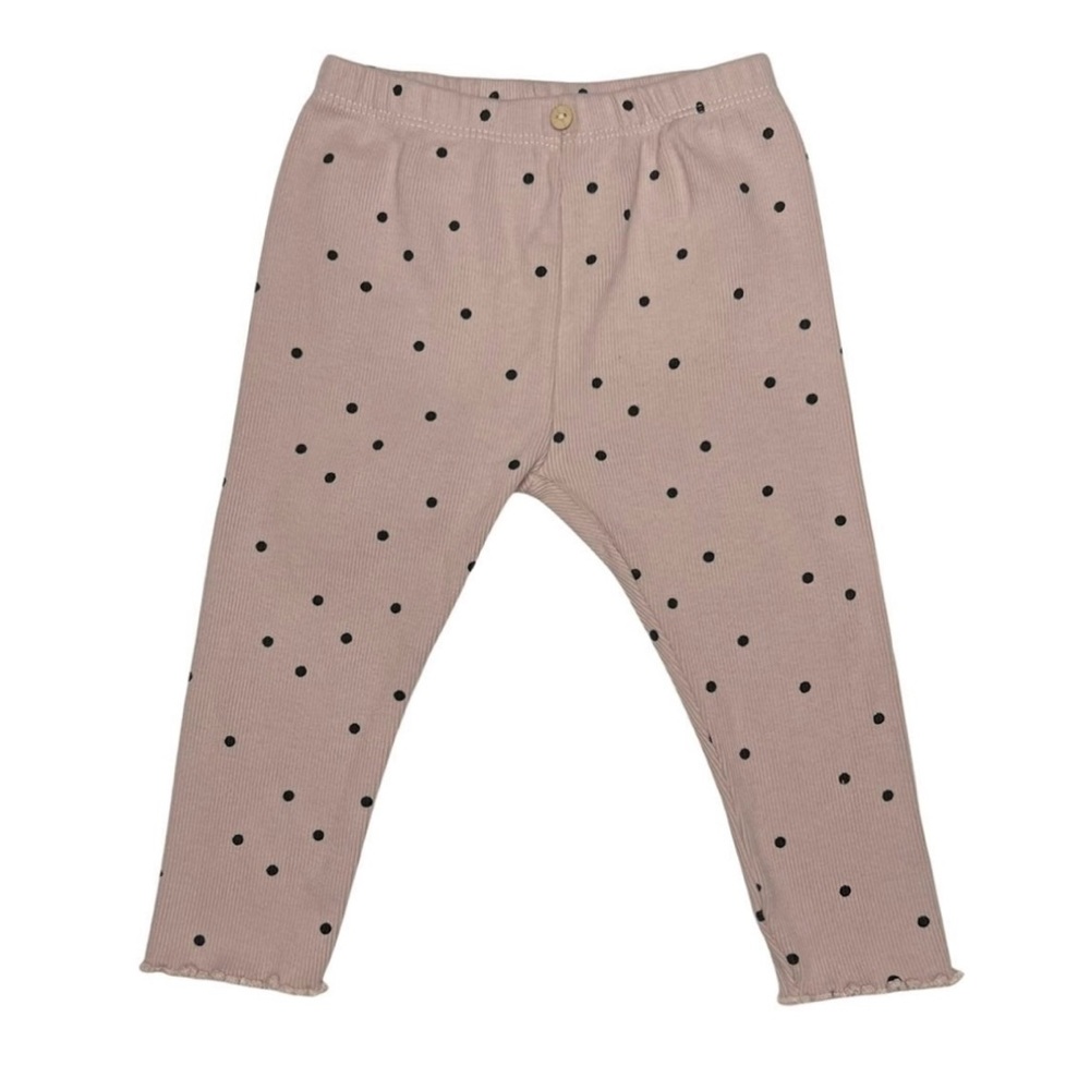 Zara Polka Dot Ribbed Leggings